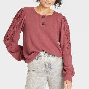 Knox Rose Henley Sweatshirt 🌻